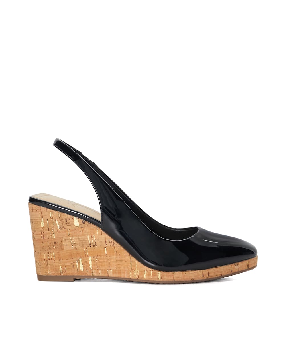 Slingback Wedge Dune Black Wedges Cadance Navy, Sling-Back Raffia
