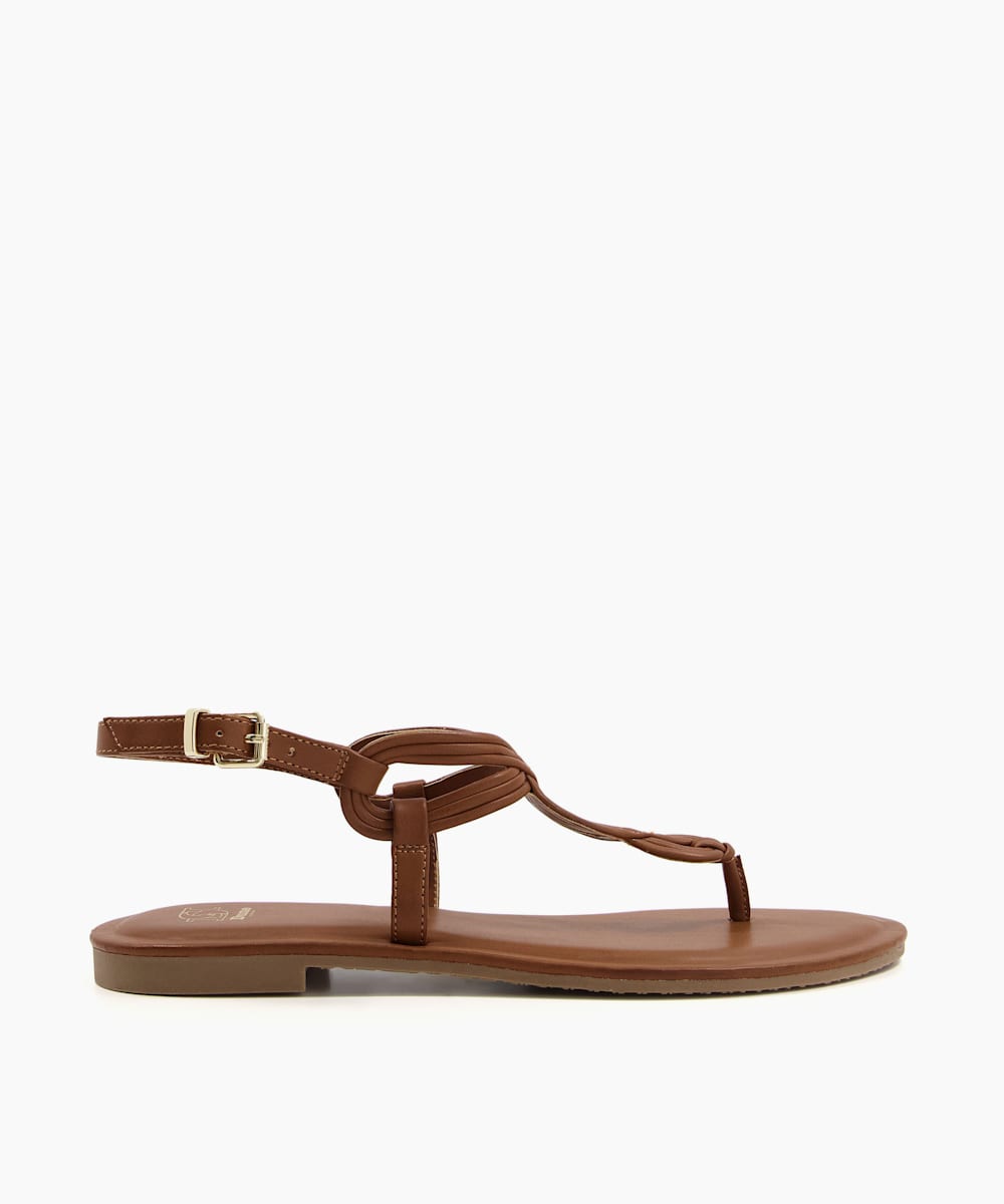 Tan t bar sandals discount